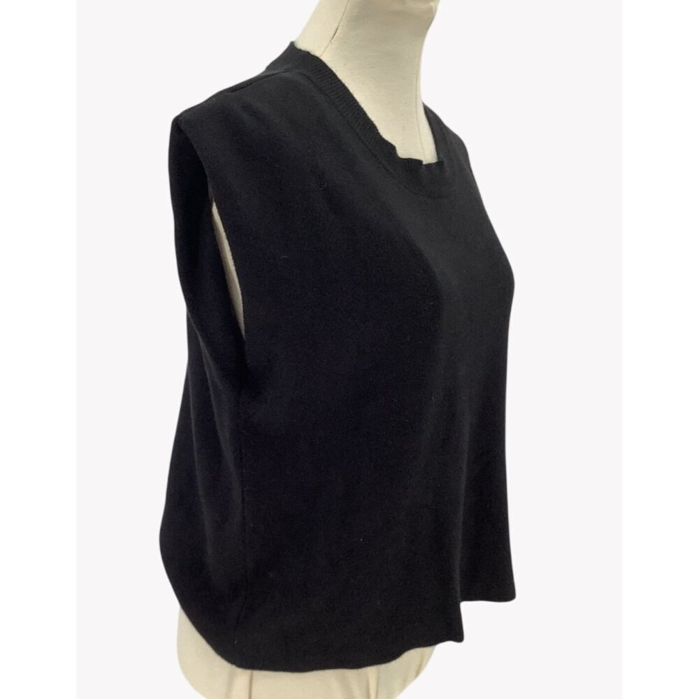 Maeve By Anthropologie Black Muscle Sweater Vest Medium - Picture 3 of 7